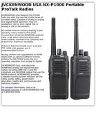 JVCKENWOOD USA NX-P1000 Portable ProTalk Radios