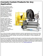 Coxreels Custom Products for Any Application