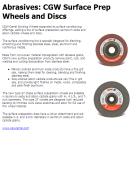 CGW Surface Prep Wheels and Discs