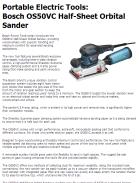Bosch OS50VC Half-Sheet Orbital Sander
