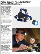 Police Security Flashlights MORF Removable Headlamps