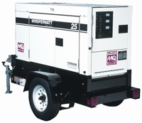 Multiquip’s ultra-silent Whisper Watt series of generators produces sound levels at or lower than 65 decibels under full load at a distance of 23 feet. 