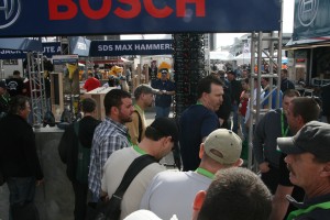 Bosch kept the action and the music lively at its outdoor demo area.