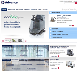 Advance announces its new website with an enhanced structural design and efficient navigation tools for improved product selection and comprehensive service information. 