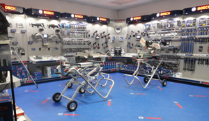 The new Bosch System Specialists store at Ohio Power Tool is a self-contained tool store within a store. Photo courtesy of Ohio Power Tool. 