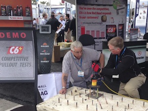 World of Concrete visitors learned about Epcon C6+ and Trubolt+ through demonstrated competitive pull tests.